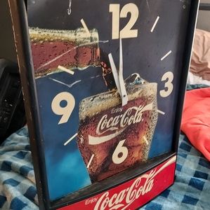 Coca cola  clock sign